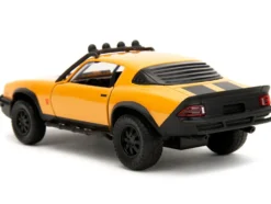 1977 Chevrolet Camaro Off Road Version Yellow Metallic with Black Stripes Transformers Rise of the Beasts 2023 Movie Hollywood Rides Series 1/32 Diecast Model Car Jada 34258