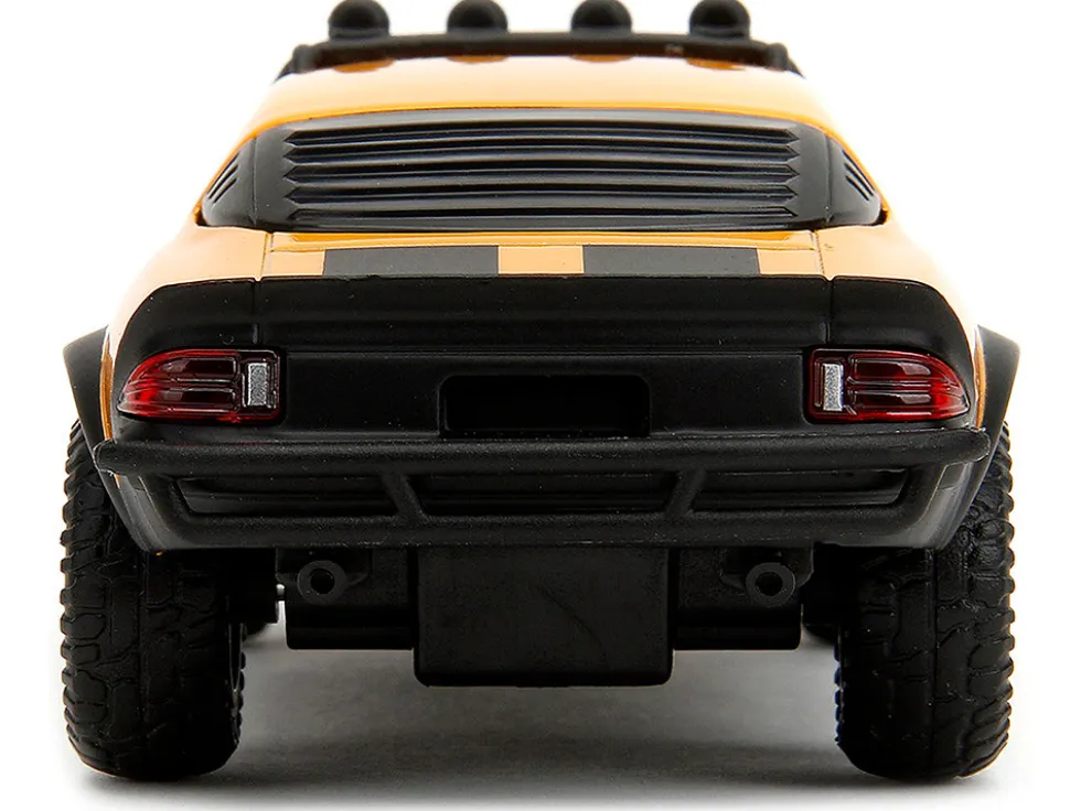 1977 Chevrolet Camaro Off Road Version Yellow Metallic with Black Stripes Transformers Rise of the Beasts 2023 Movie Hollywood Rides Series 1/32 Diecast Model Car Jada 34258
