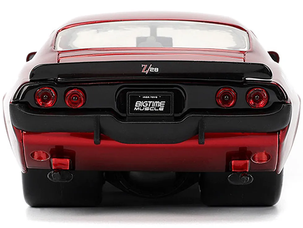 1971 Chevrolet Camaro #71 Red Metallic with Black Stripes "Bigtime Muscle" Series 1/24 Diecast Model Car by Jada