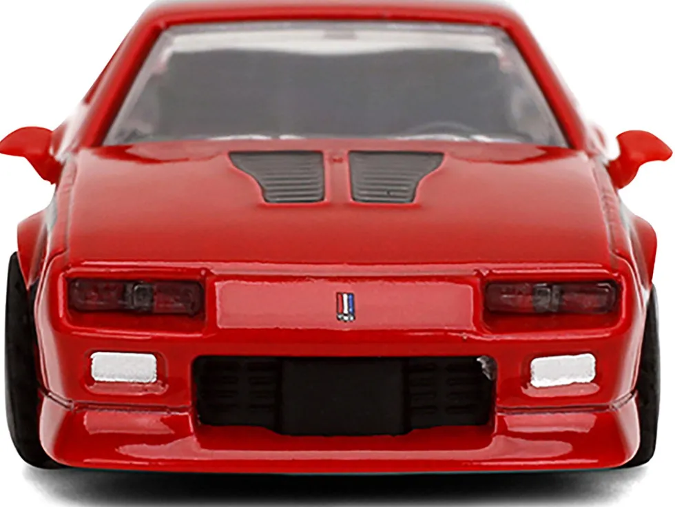 1985 Chevrolet Camaro Red with Black Top and Stripes "Collection" Series 1/64 Diecast Model Car by Majorette