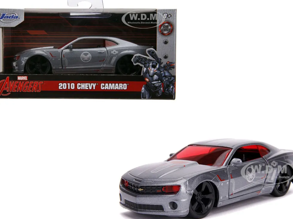 2010 Chevrolet Camaro Silver War Machine Avengers Marvel Series 1/32 Diecast Model Car Jada 31844