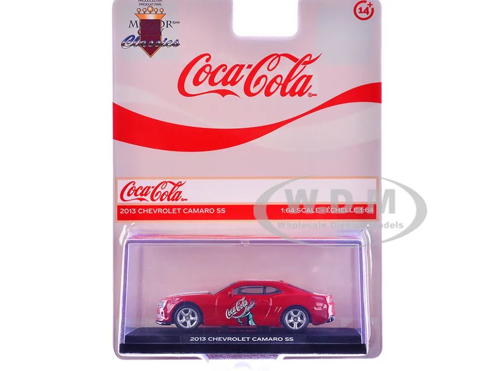 2013 Chevrolet Camaro SS "Coca-Cola" Red with White Stripes 1/64 Diecast Model by Motor City Classics