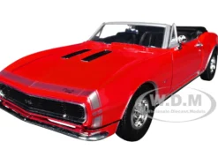 1967 Chevrolet Camaro SS Convertible Burgundy 1/24 Diecast Model Car by Motormax