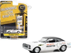 1967 Chevrolet Camaro SS White with Black Top Book City Chevy Pacesetter Altoona Pennsylvania Running on Empty Series 16 1/64 Diecast Model Car Greenlight 41160A