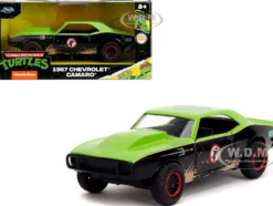 1967 Chevrolet Camaro "Teenage Mutant Ninja Turtles" Black and Green (Dirty) "Hollywood Rides" Series 1/32 Diecast Model Car by Jada