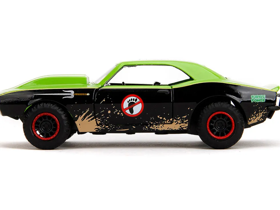 1967 Chevrolet Camaro "Teenage Mutant Ninja Turtles" Black and Green (Dirty) "Hollywood Rides" Series 1/32 Diecast Model Car by Jada
