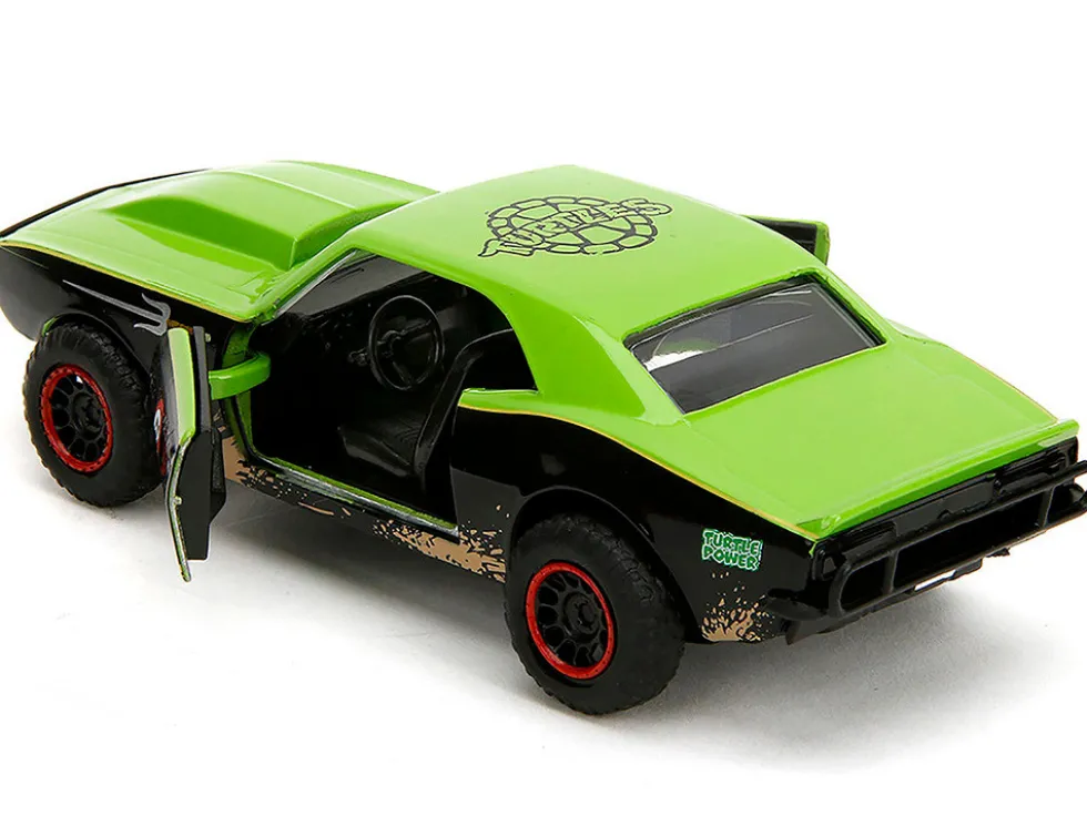 1967 Chevrolet Camaro "Teenage Mutant Ninja Turtles" Black and Green (Dirty) "Hollywood Rides" Series 1/32 Diecast Model Car by Jada