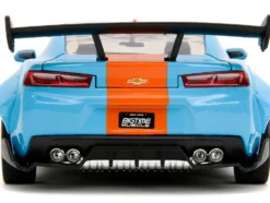 2016 Chevrolet Camaro Widebody #3 Light Blue with Orange Stripes Gulf Oil Wide Body Series 1/24 Diecast Model Car Jada 35209