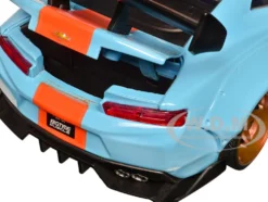 2016 Chevrolet Camaro Widebody #3 Light Blue with Orange Stripes Gulf Oil Wide Body Series 1/24 Diecast Model Car Jada 35209