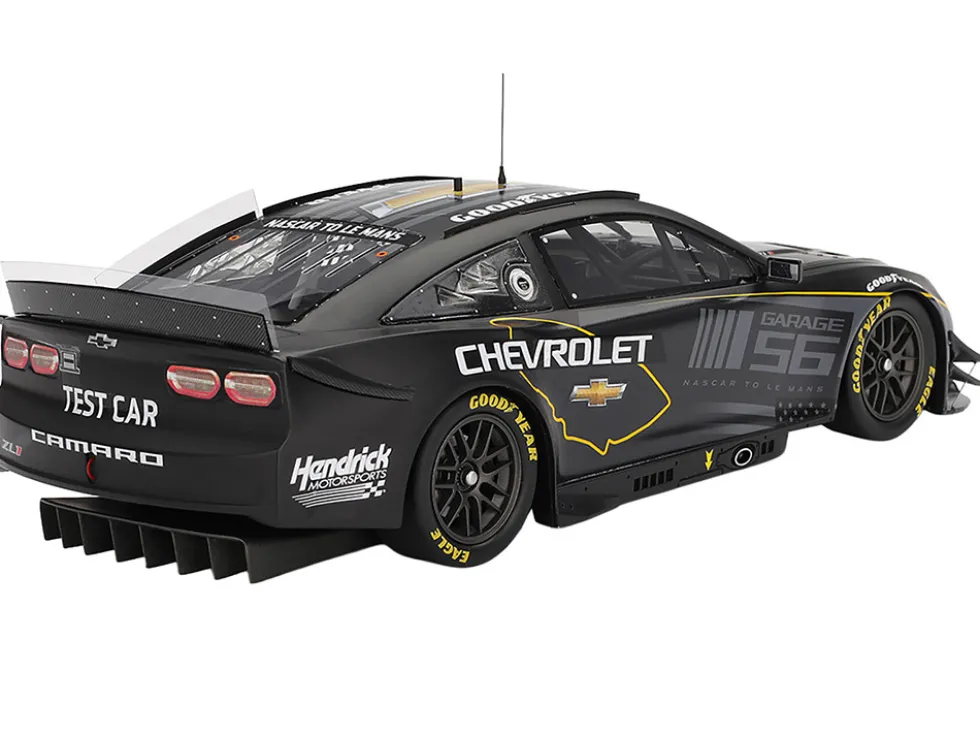Chevrolet Camaro ZL1 #24 "Hendrick Motorsports Test Car" Matt Black with Graphics 1/18 Model Car by Top Speed