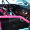 1969 Chevrolet Camaro Z/28 Light Blue with Pink Stripes "Pro Street" Limited Edition to 6250 pieces Worldwide 1/24 Diecast Model Car by M2 Machines