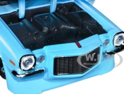 1971 Chevrolet Camaro Z/28 Light Blue White Stripes Bigtime Muscle Series 1/24 Diecast Model Car Jada 34201