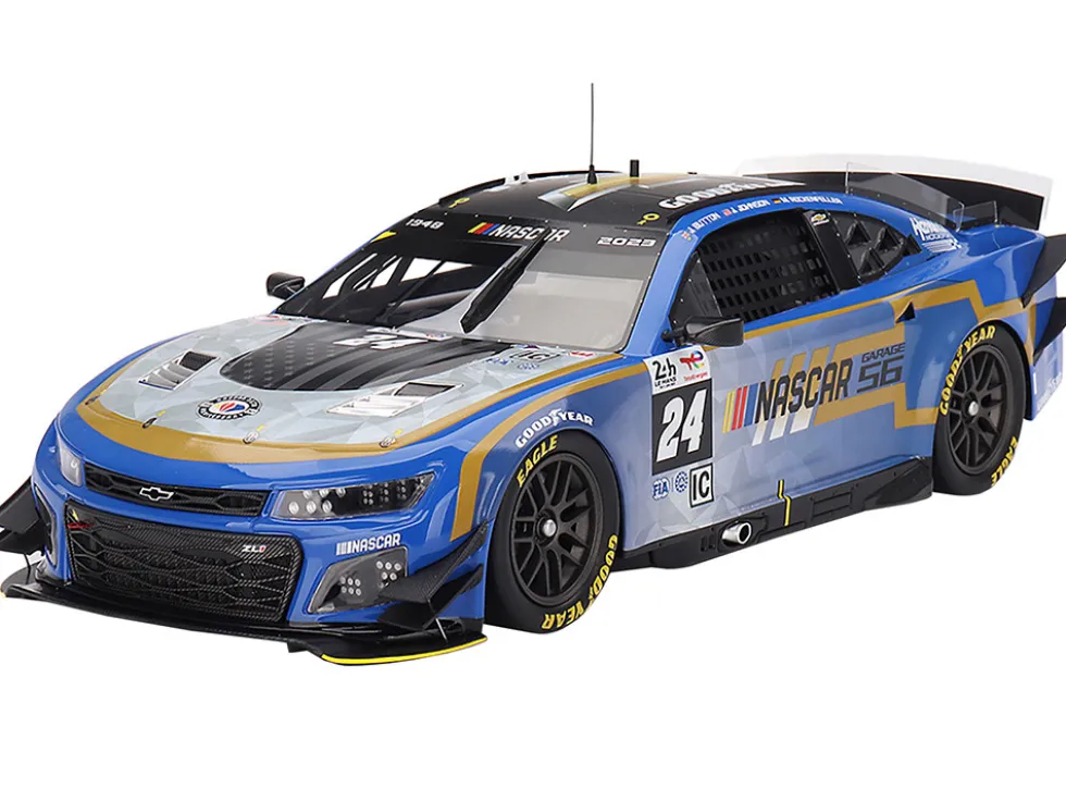 Chevrolet Camaro ZL1 #24 Jenson Button - Jimmie Johnson - Mike Rockenfeller "Hendrick Motorsports - NASCAR Next Gen Garage 56" Innovative "24 Hours of Le Mans" (2023) 1/18 Model Car by Top Speed