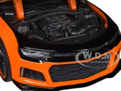 2017 Chevrolet Camaro ZL1 Orange Black Harley Davidson H-D Custom Series 1/24 Diecast Car Model Maisto 32271or