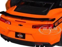 2017 Chevrolet Camaro ZL1 Orange Black Harley Davidson H-D Custom Series 1/24 Diecast Car Model Maisto 32271or
