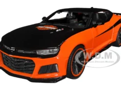 2017 Chevrolet Camaro ZL1 Orange Black Harley Davidson H-D Custom Series 1/24 Diecast Car Model Maisto 32271or