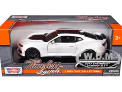 2017 Chevrolet Camaro ZL1 White 1/24 Diecast Model Car by Motormax