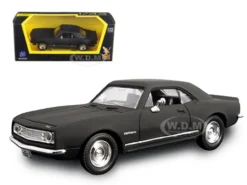 1967 Chevrolet Camaro Z28 Matt Black 1/43 Diecast Model Car Road Signature 94216
