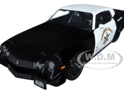 1979 Chevrolet Camaro Z28 Police Black and White Highway Drag Bigtime Muscle Series 1/24 Diecast Model Car Jada 34203
