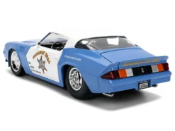 1979 Chevrolet Camaro Z28 Police "Highway Drag" Blue and White "Bigtime Muscle" Series 1/24 Diecast Model Car by Jada