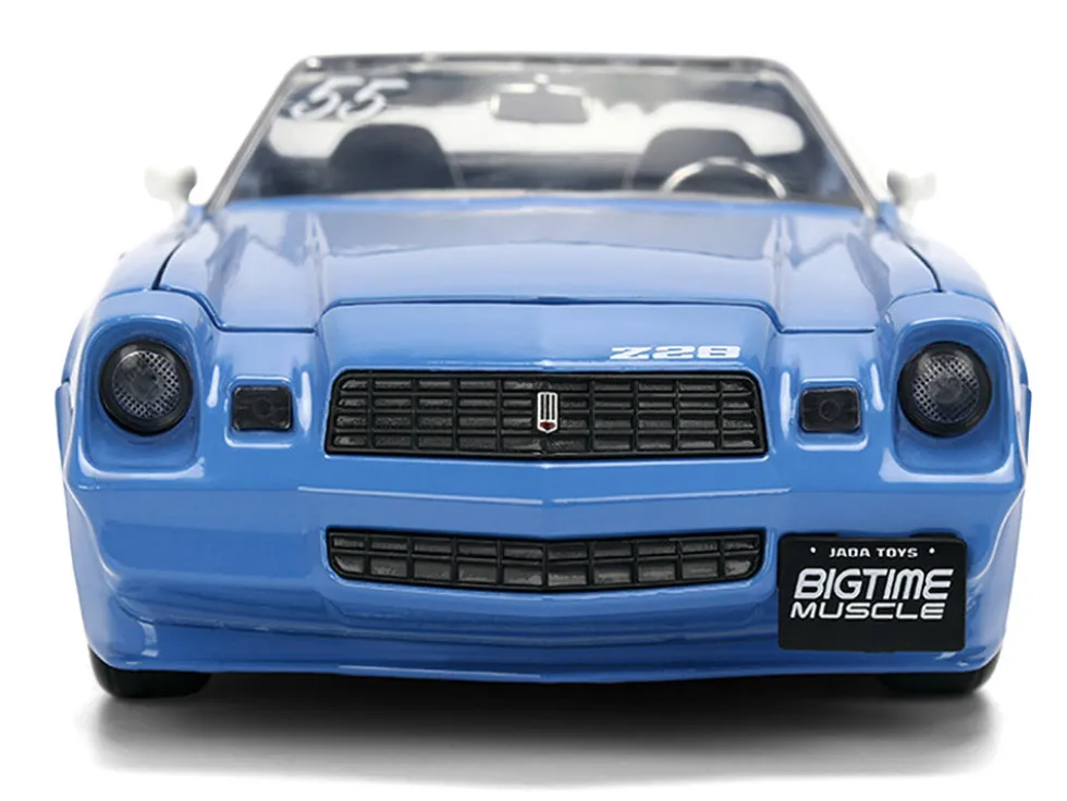 1979 Chevrolet Camaro Z28 Police "Highway Drag" Blue and White "Bigtime Muscle" Series 1/24 Diecast Model Car by Jada