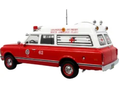 1969 Chevrolet C-10 Ambulance "Los Angeles City Fire Department" Red and White "5 Alarm" Series Limited Edition 1/50 Diecast Model by Iconic Replicas