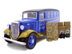1935 Chevrolet Canopy Truck Blue Truck With Accessories 1/24 Diecast Model Unique Replicas 18621