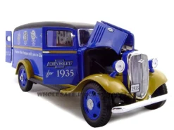 1935 Chevrolet Canopy Truck Blue Truck With Accessories 1/24 Diecast Model Unique Replicas 18621