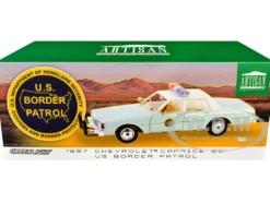 1987 Chevrolet Caprice 9C1 "US Border Patrol" Light Green with White Top "Artisan Collection" 1/18 Diecast Model Car by Greenlight
