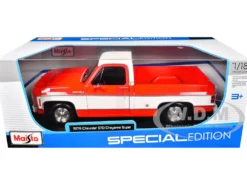1974 Chevrolet C10 Cheyenne Super Pickup Truck Red and White 