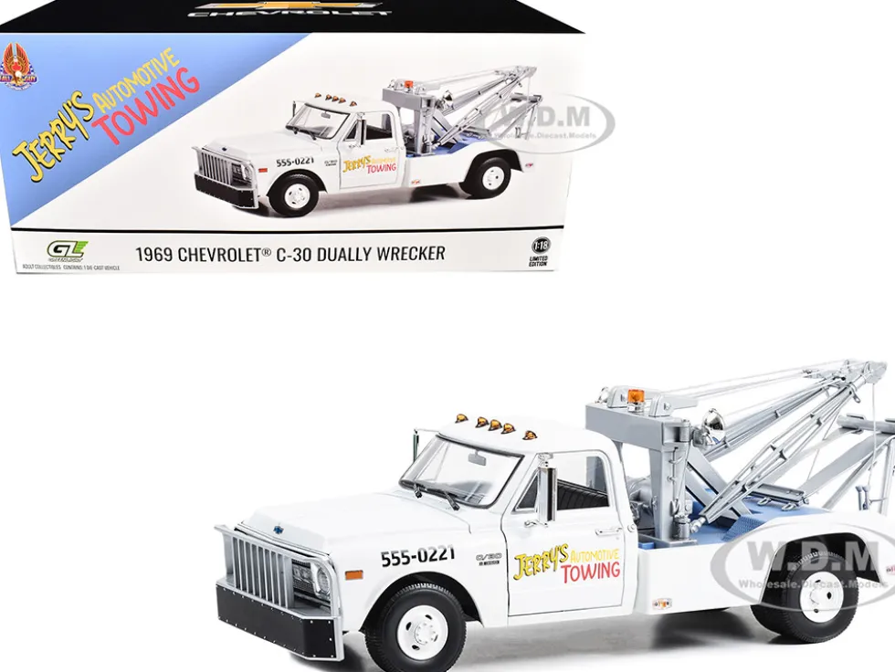 1969 Chevrolet C 30 Dually Wrecker Jerry s Towing Fall Guy Stuntman Association The Fall Guy 1981 1986 TV Series 1/18 Diecast Model Car Greenlight 13683