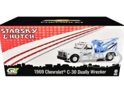 1969 Chevrolet C 30 Dually Wrecker Roscoe Tow Service Starsky and Hutch 1975 1979 TV Series 1/18 Diecast Model Car Greenlight 13684