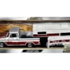 1966 Chevrolet C10 Fleetside Pickup Truck Silver Metallic with Brown Sides with Camper Shell "American Classics" Series 1/24 Diecast Model Car by Motormax
