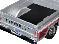 1966 Chevrolet C10 Fleetside Pickup Truck Silver Metallic with Brown Sides 