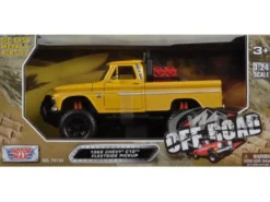 1966 Chevrolet C10 Fleetside Pickup Truck Off Road Yellow 1/24 Diecast Model Motormax 79131