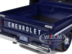 1966 Chevrolet C10 Fleetside Pickup Truck Blue 1/24 Diecast Car Model Motormax 73355