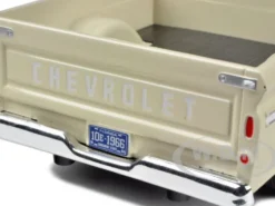 1966 Chevrolet C10 Fleetside Pickup Cream 1/24 Diecast Car Model Motormax 73355