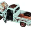 1966 Chevrolet C10 Fleetside Pickup Truck Light Green (Rusted) "Weathered Treasures" Series 1/24 Diecast Model Car by Motormax