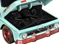 1966 Chevrolet C10 Fleetside Pickup Truck Light Green (Rusted) "Weathered Treasures" Series 1/24 Diecast Model Car by Motormax