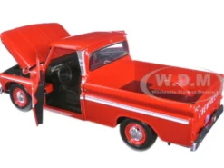 1966 Chevrolet C10 Fleetside Pickup Truck Red 1/24 Diecast Model Car Motormax 73355