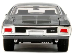 1970 Chevrolet Chevelle SS Gray Metallic with Black Stripes Fast & Furious 2009 Movie Fast & Furious Series 1/24 Diecast Model Car Jada 34923