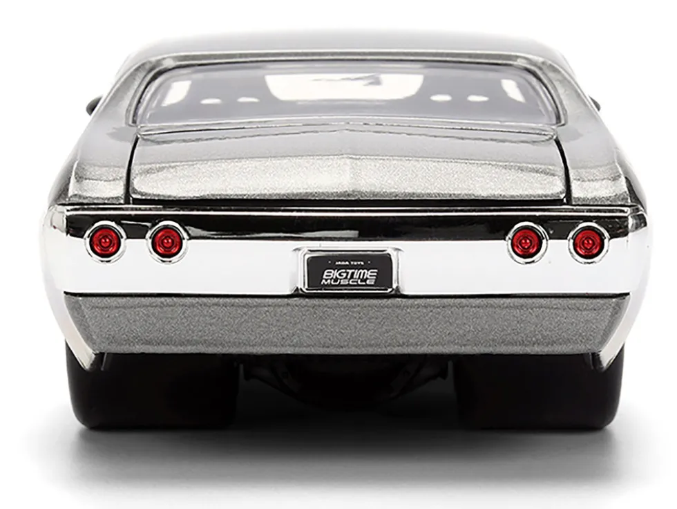 1971 Chevrolet Chevelle SS "Hurst" Gray Metallic with Gold Stripes "Bigtime Muscle" Series 1/24 Diecast Model Car by Jada
