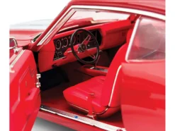 1970 Chevrolet Chevelle SS 454 LS6 Cranberry Red with White Stripes and Red Interior Limited Edition to 454 pieces Worldwide 1/18 Diecast Model Car by ACME