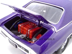 1970 Chevrolet Chevelle SS 454 Purple Pro Street 1/24 Diecast Car Model Unique Replicas 18676