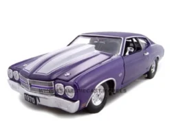 1970 Chevrolet Chevelle SS 454 Purple Pro Street 1/24 Diecast Car Model Unique Replicas 18676