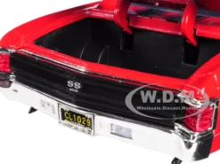1967 Chevrolet Chevelle SS 396 Red with Black Stripes 1/18 Diecast Model Car Motormax 73104