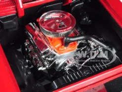 1967 Chevrolet Chevelle SS 396 Red with Black Stripes 1/18 Diecast Model Car Motormax 73104