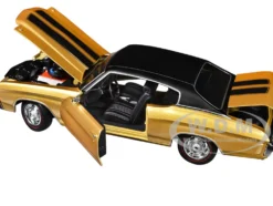 1971 Chevrolet Chevelle SS 454 Sport Gold Metallic with Black Top and Black Stripes "Special Edition" 1/18 Diecast Model Car by Maisto