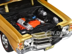 1971 Chevrolet Chevelle SS 454 Sport Gold Metallic with Black Top and Black Stripes 