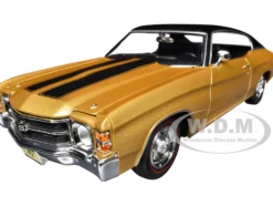 1971 Chevrolet Chevelle SS 454 Sport Gold Metallic with Black Top and Black Stripes 